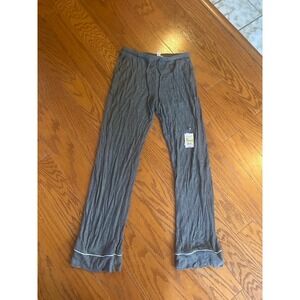 Auden Women Gray Cozy Ribbed Pajama Pants Small NWT Pockets Drawstring Lounge